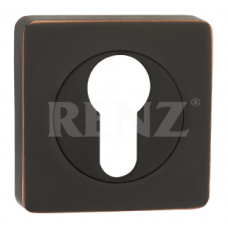 Накладка квадратная на цилиндр RENZ ET 02 ABB Черная бронза с патиной