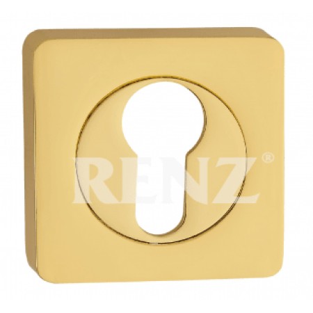 Накладка квадратная на цилиндр RENZ ET 02 SG/GP матовое золото/золото