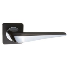 Дверная ручка RENZ Фиоре DH 425-02 B/CP чёрный-хром