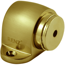 Ограничитель дверной напольный магнитный RENZ DSM 32 PB Блестящая латунь