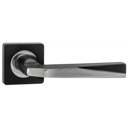 Дверная ручка RENZ Валерио DH 54-02 B/CP черный/ хром блест