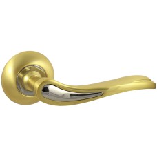 Дверная ручка Vantage V64C AL на круглой розетке SB матовое золо