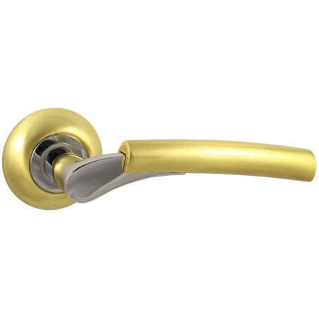 Дверная ручка Vantage V21 на круглой розетке SB матовое золото
