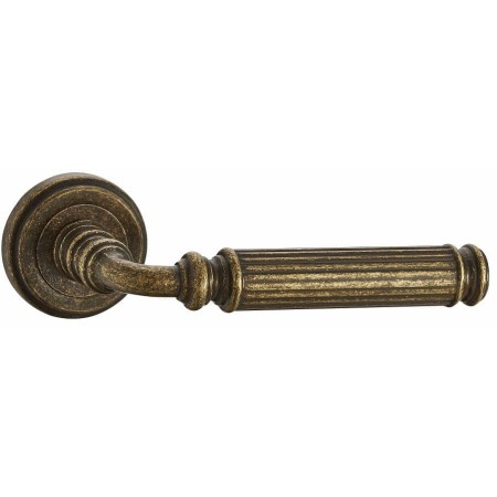 Дверная ручка Vantage V33 на круглой розетке BR состаренная брон