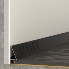 Плинтус алюминиевый щелевой Pro Design Corner 570 чёрный