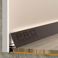 Плинтус алюминиевый щелевой Pro Design Corner 570 коньяк