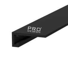 Плинтус алюминиевый щелевой Pro Design Mini 7067 чёрный RAL 9005